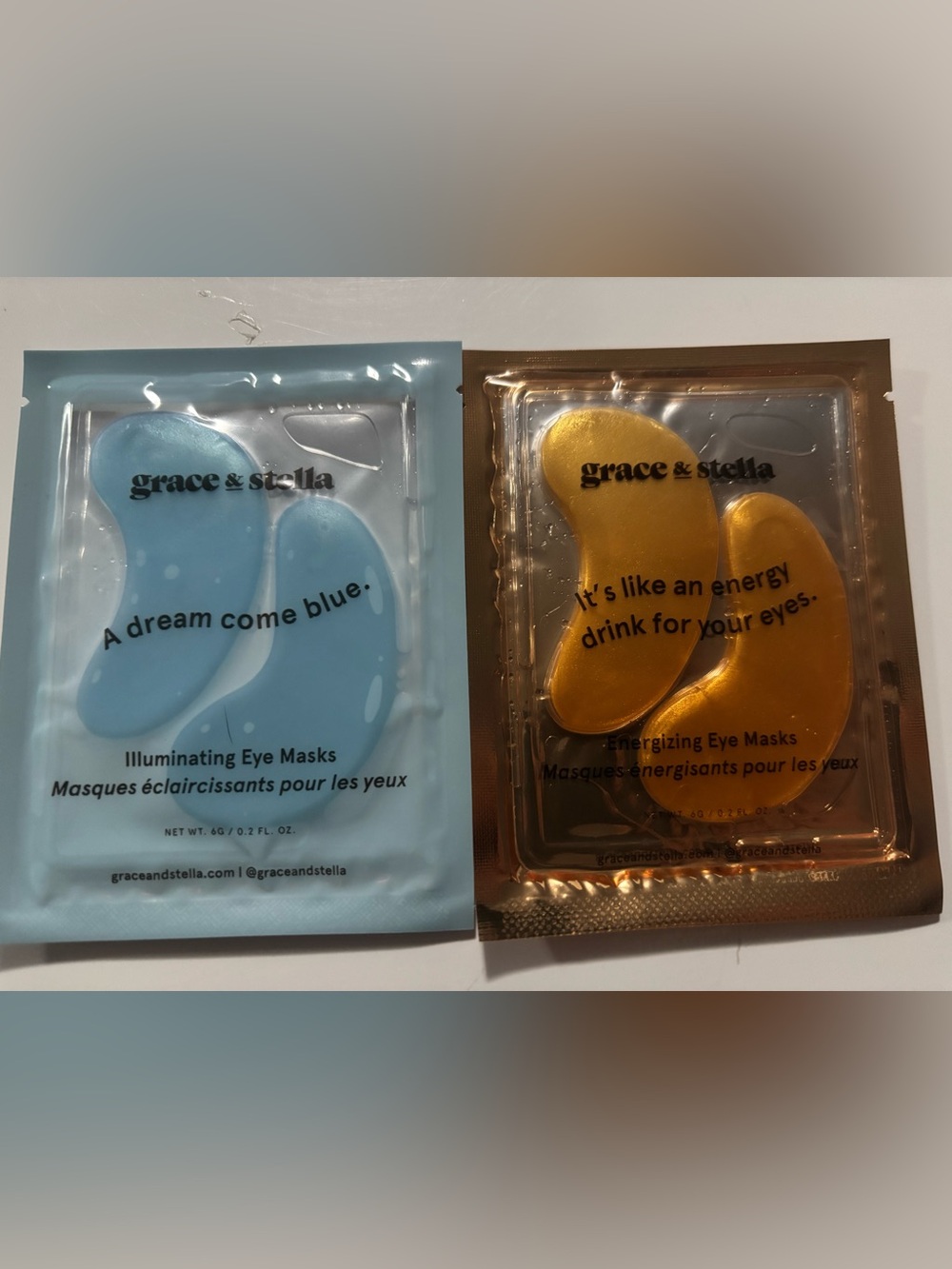 NWT Grace & Stella Illuminating & Energizing Eye Masks, set of 2 (4 in total)